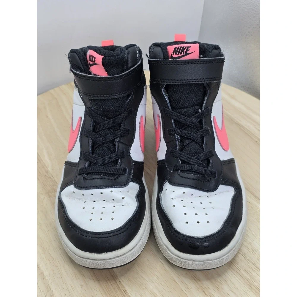 Youth Size 2Y - Nike Court Borough Mid 2 Black Pink Sunset Pulse CD7783-005 Girl - Picture 4 of 8